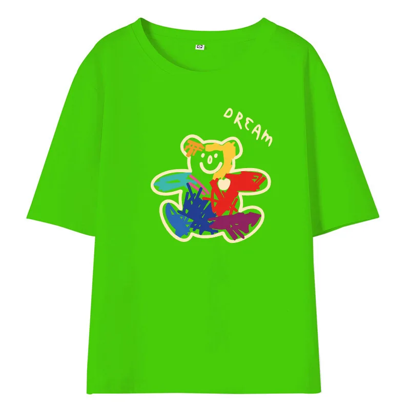 

Y55 2021 new spring and summer bear print short sleeve girl