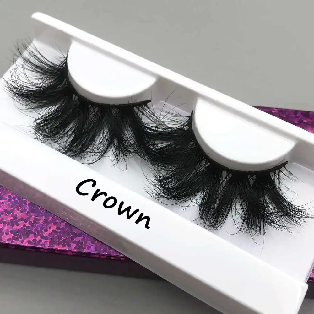 Mikiwi Thick Mink Lashes With Packaging 25mm Fluffy Mink Eyelashes Bulk With Box Real 3D Mink Eyelashes Curly