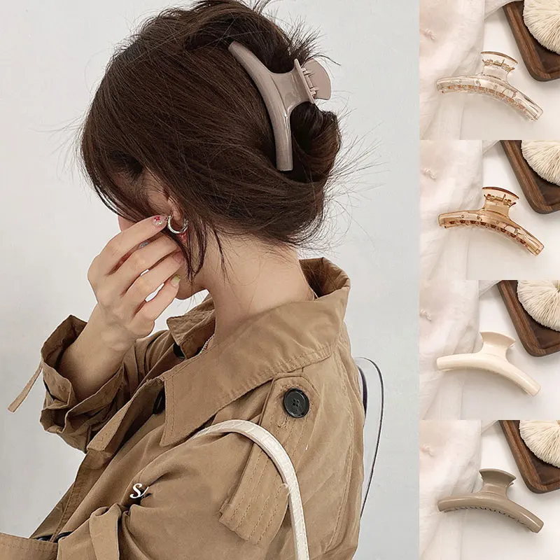 

Женская заколка для волос, прозрачная Заколка-краб геометрической формы с акриловыми крапанами, аксессуар для волос, 2021