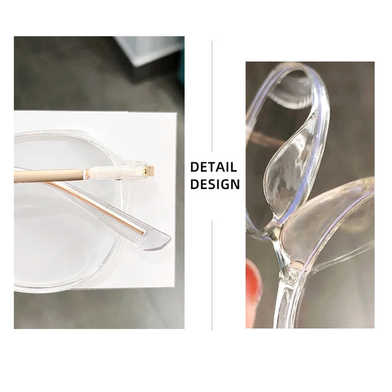Ahora 2021 модные очки для чтения желеобразные прозрачные многоугольные пребиопии