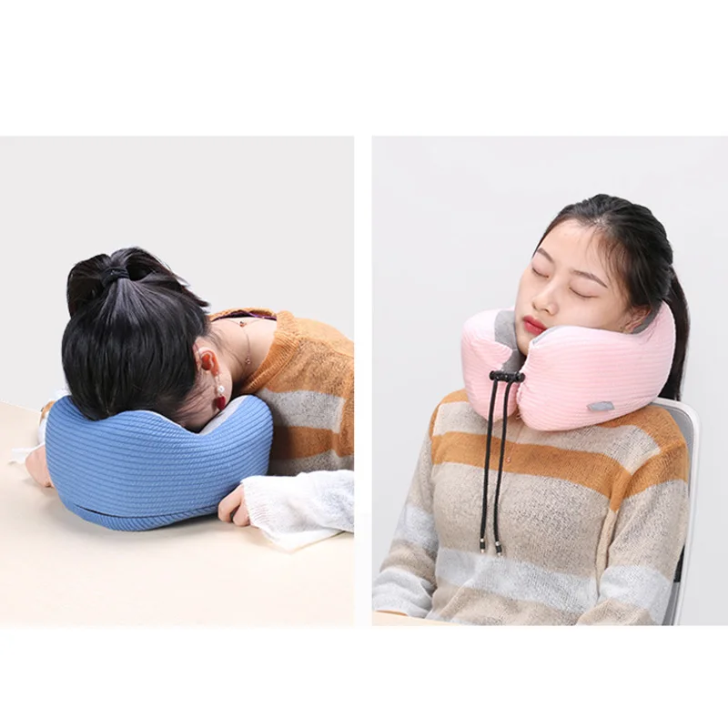 

Portable U Shape Pillow Soft Memory Foam Slow Raise Nap Pillow for Office Travel XR-Hot