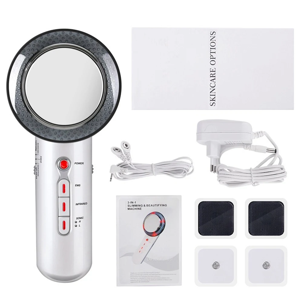 3 в 1 EMS инфракрасный ультразвуковой массажер для тела Вес потери антицеллюлитный