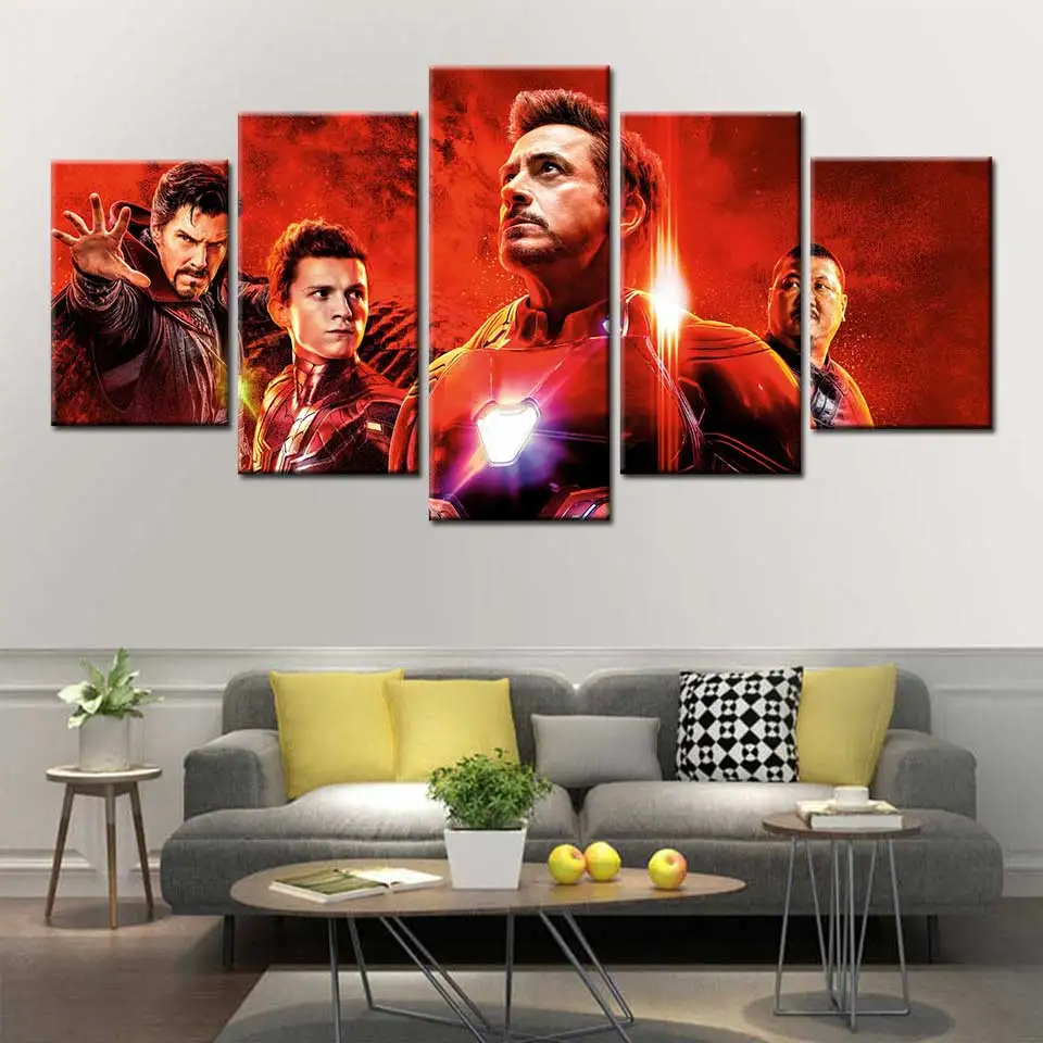Постеры и принты rober Downey Jr Модульная картина Marvel Картина на холсте настенная