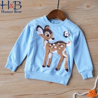 humor bear kids sweater top spring autumn long sleeve sequins cartoon printed casual children outwear blouse for 2 6y