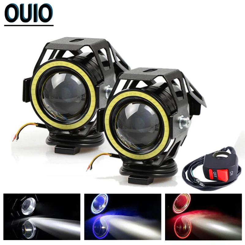 Черный серебристый цвет корпуса мотоцикла головной светильник U7 светодиодный