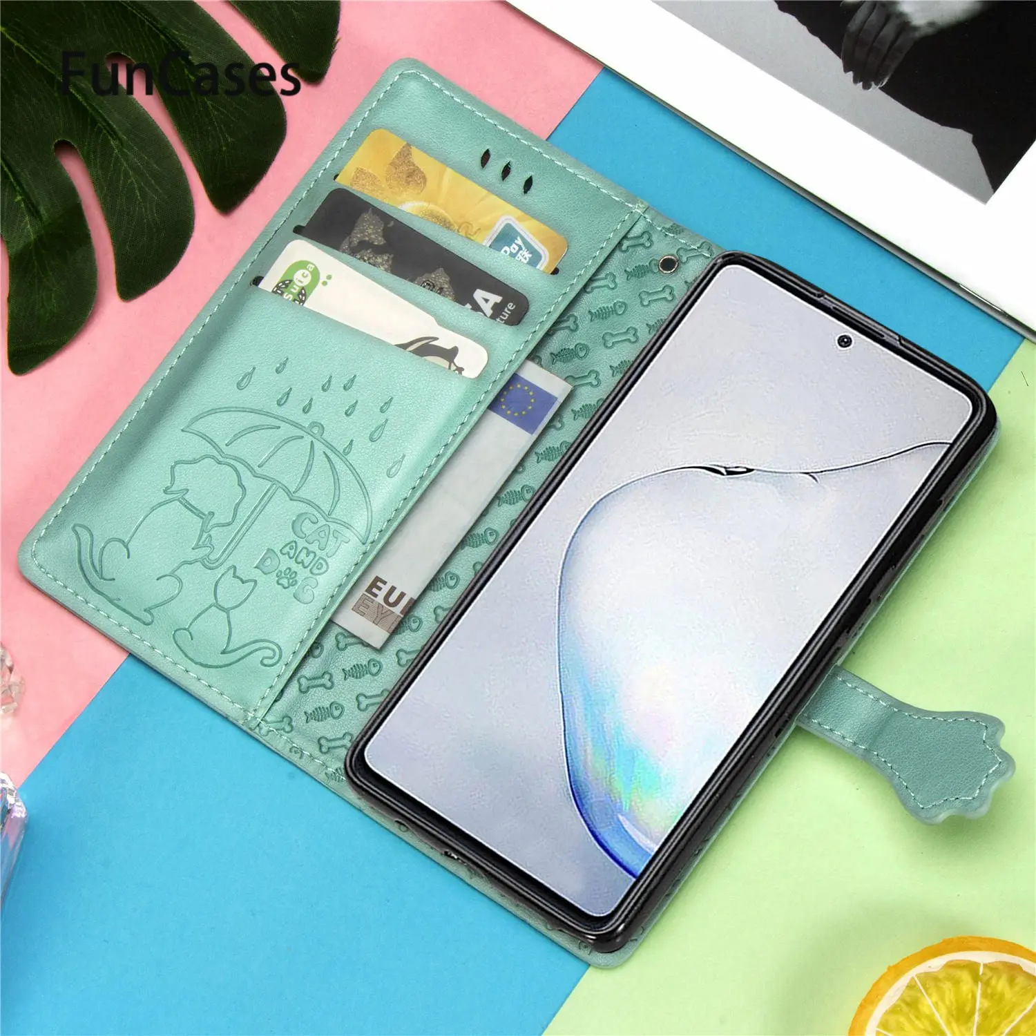 Фото Милые полуобернутые чехлы с кошачьей головой для Huawei P Smart Z чехол-кошелек из Милые полуобернутые чехлы с кошачьей головой для Huawei P Smart Z чехол-кошелек из