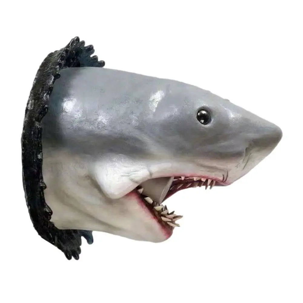 

Shark Head 3D Sculpture Shark Model DIY Geometric Wall Mounted Decor Home Decor Living Room Wall Art Sculpture Craft
