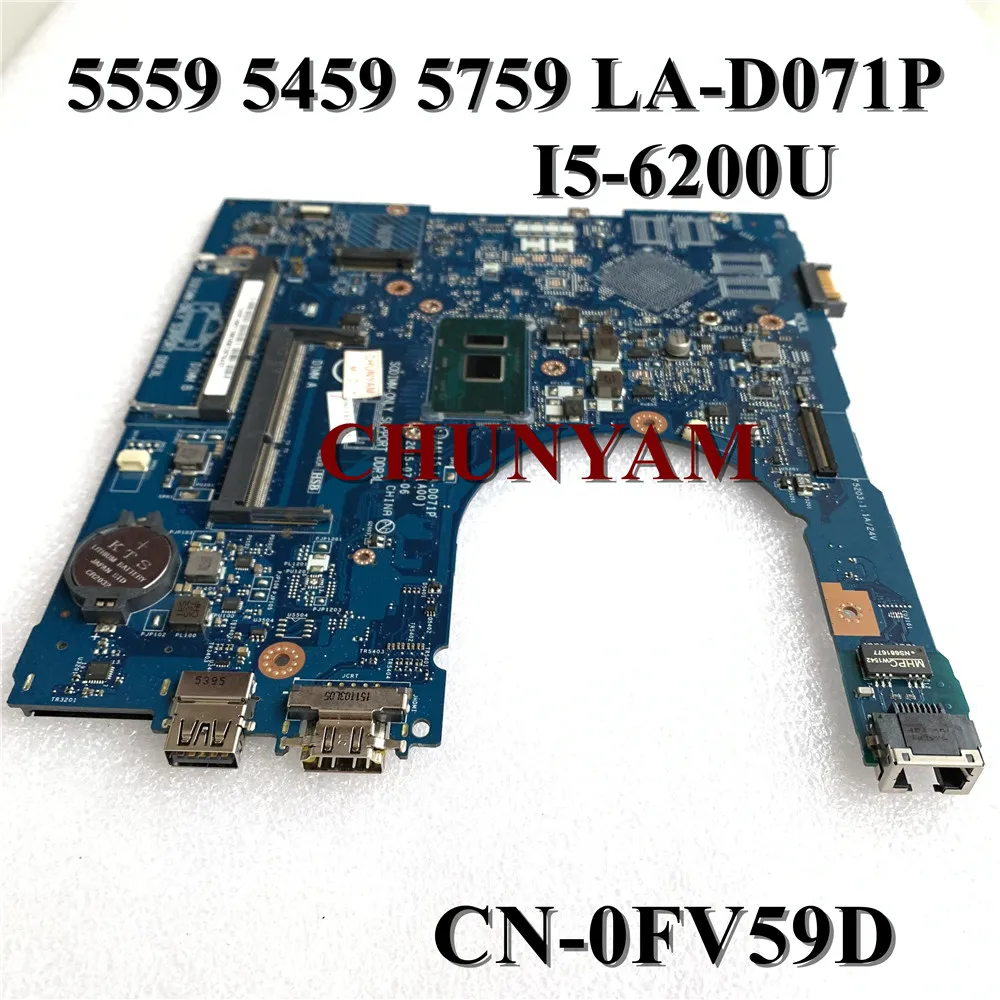 Восстановленная Рабочая деталь для Dell Inspiron 15 5559 5459 5759 Материнская плата ноутбука