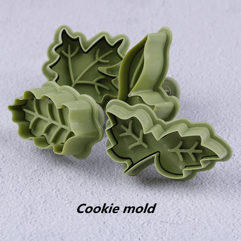 Форменное форменное украшение в виде листьев 4 шт. форма для торта десерта