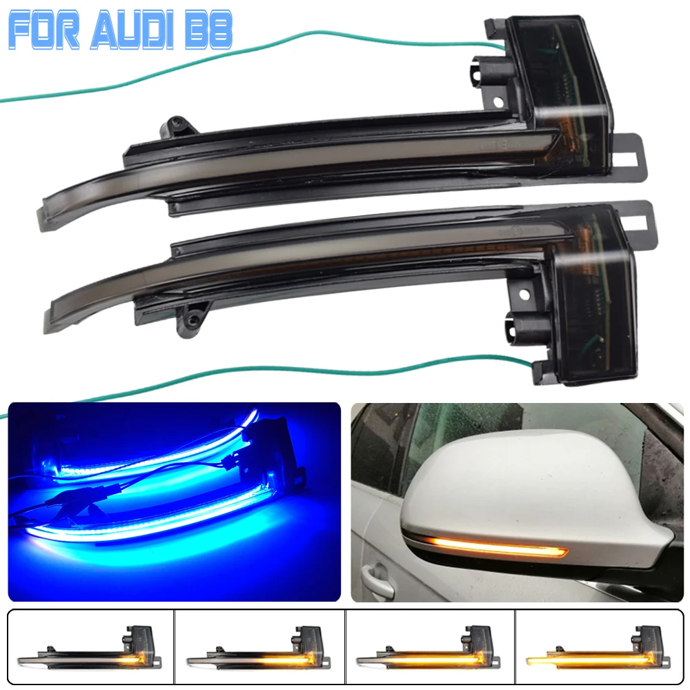 

LED Flowing Water Dynamic Turn Signal Light Side Mirror Indicator Blinker For Audi A4 A5 B8.5 RS3 A3 8P S5 RS4 A6 Q3 A8 8K