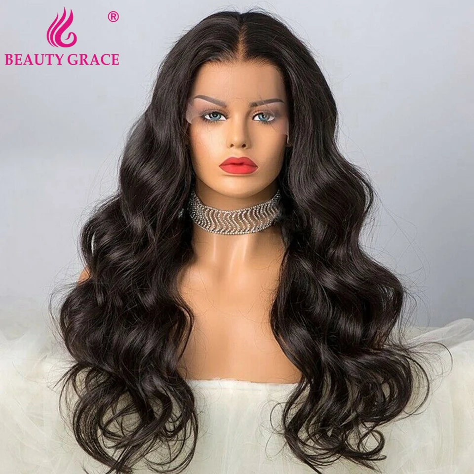 Glueless 30 Inch Lace Wig Brazilian Body Wave Lace Human Hair Wigs For Women Pre Plucked Bodywave Lace Closure Wig