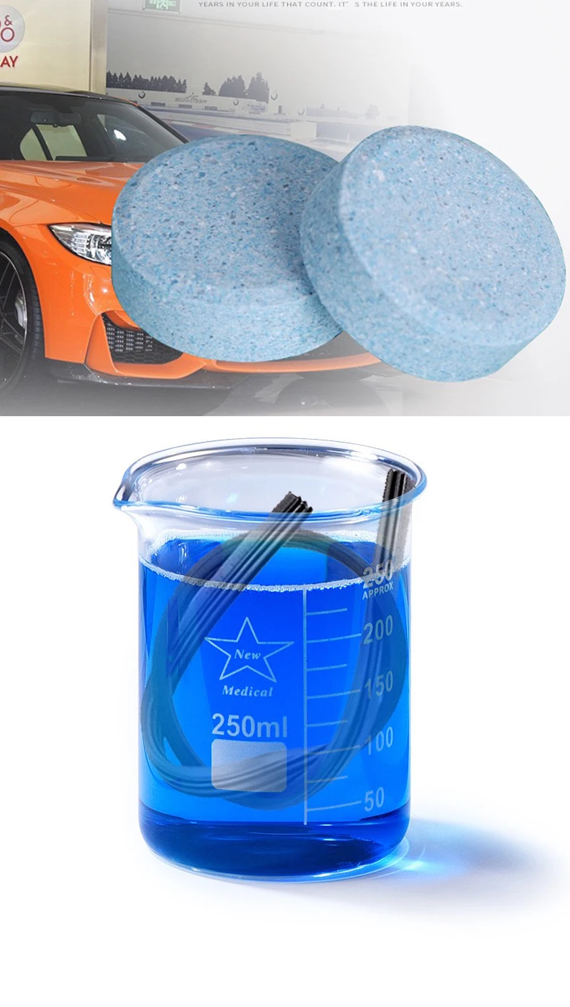 10pcs = 40L water Car Windshield Glass Washer Cleaner Compact Effervescent Tablets Detergent Beauty Tool car accessaries | Автомобили и