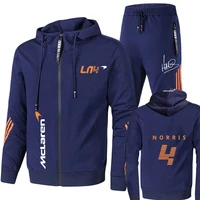 mens zip up hoodie formula one racing suit and sweatpants suit lando norris f1 mclaren team autumn and winter