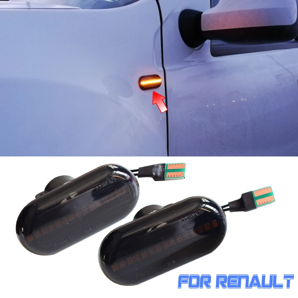 

2pcs Dynamic LED Blinker Side Marker Turn Signal Light Lamp For Renault MASTER II Kasten (FD)