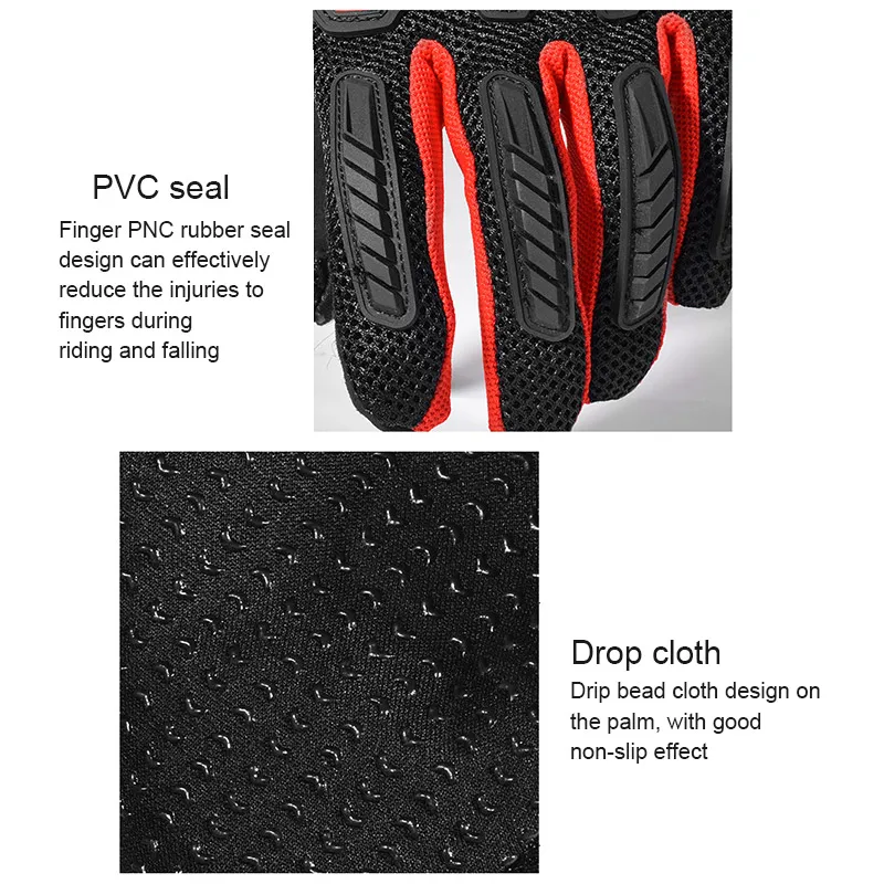 

Gloves Motorcycle Gloves Motocross Off Road Full Finger Glove Anti-slip Anti-collision Outdoor EDF88