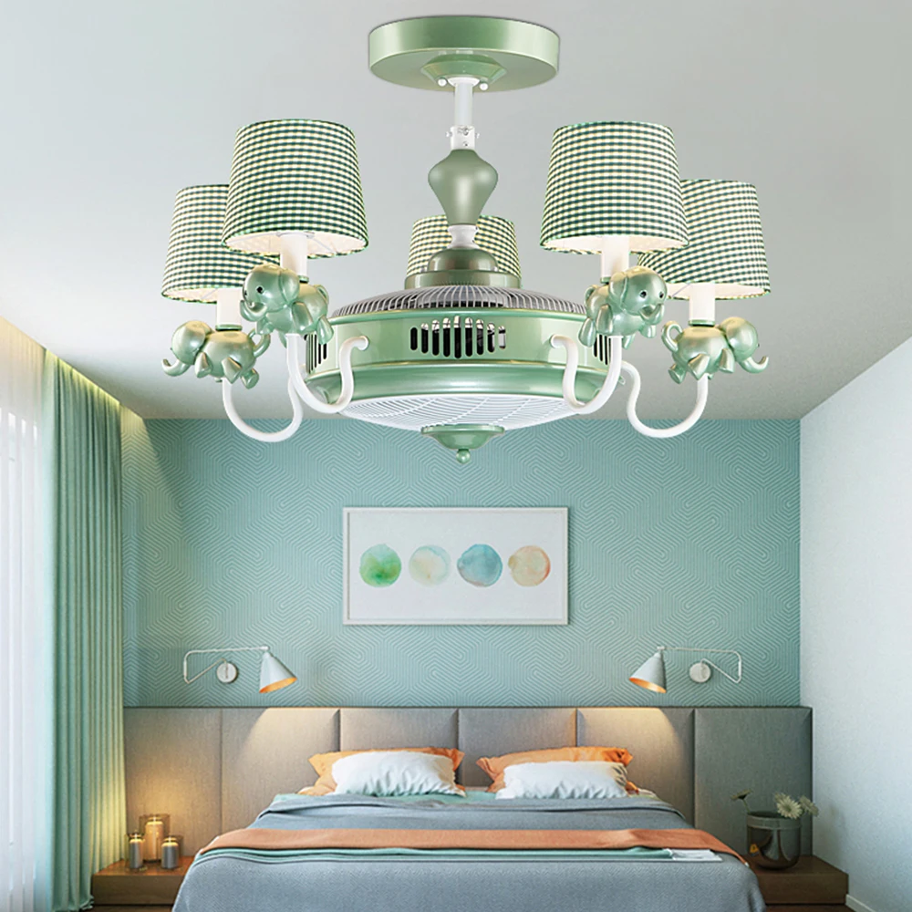 Потолочный вентилятор Светильники для детей девочек мальчиков подарок милые
