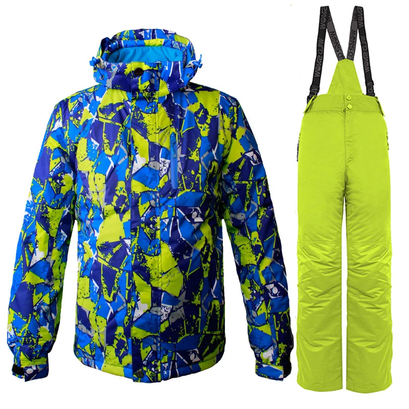 

Winter Ski suit Men High Quality Ski Jacket +Pants Warm Waterproof Windproof Skiing Snowboarding Male Ski Suits Snow Jacket