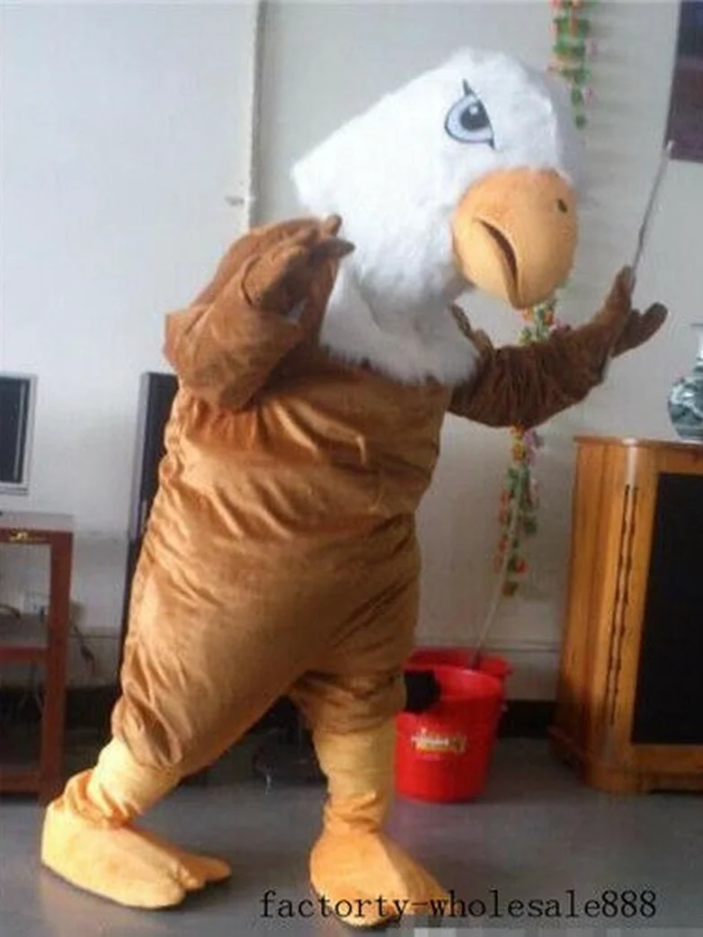 

Furry Bald Eagle Fursuit Mascot Halloween Cosplay Costume Fancy Dress Up Party Suit Cartoon Advertising Mascot Costume