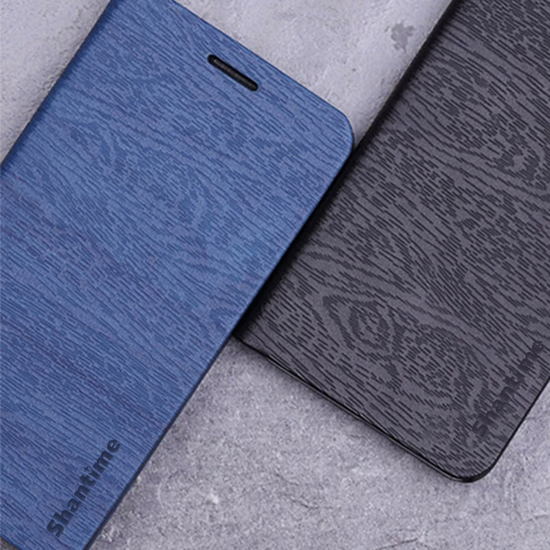 Текстура древесины чехол для телефона из искусственной кожи Tecno Pouvoir 2 флип кейс Pro