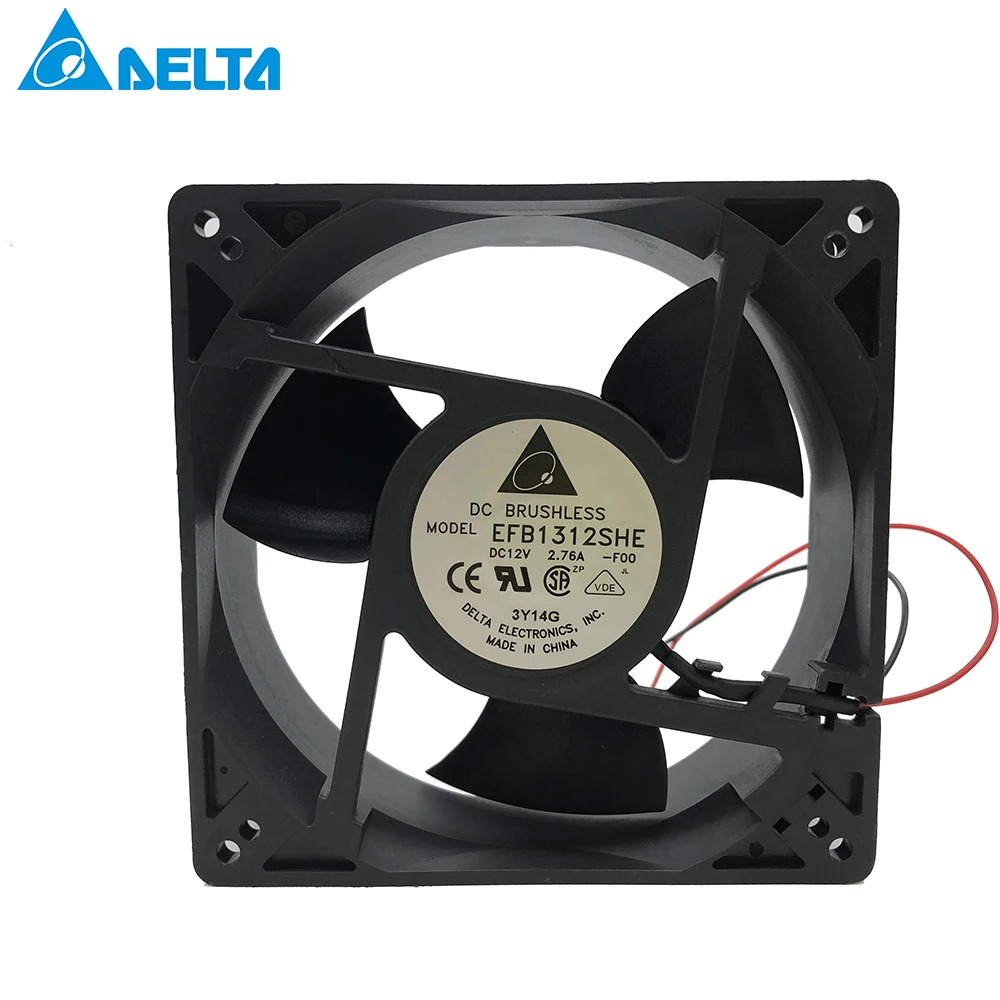 

Вентилятор охлаждения для delta EFB1312SHE FOO, 127*127*38 мм, 12 В, 12738 А, 13 см, 2 провода