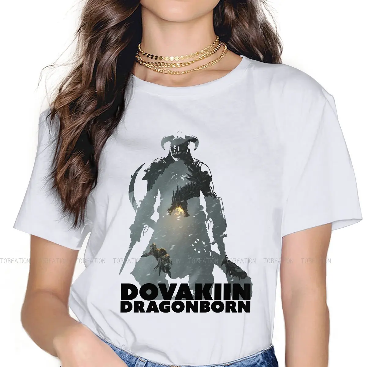 

Женская одежда Dovakiin, женские футболки с графическим принтом, винтажные свободные топы, футболки с V-образным вырезом, милая уличная одежда д...