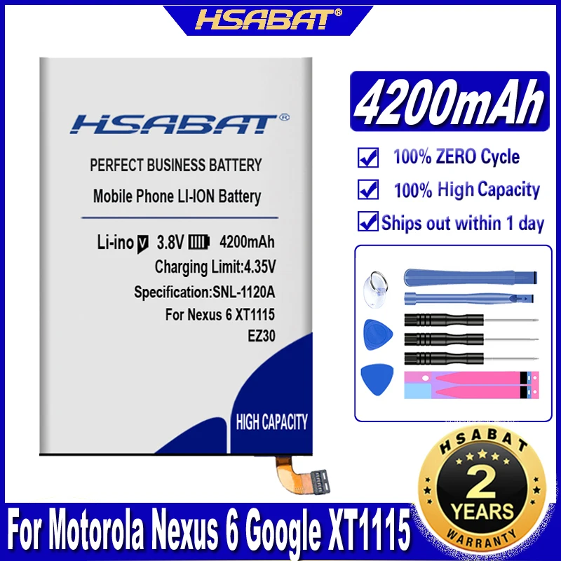 Аккумулятор HSABAT 4200 мАч EZ30 для Motorola Nexus 6 Google XT1115 XT1110 nexus6 xt1103|battery for|batteries batteriesbattery