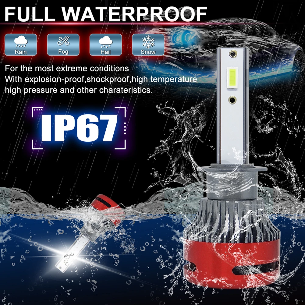 

Легкий универсальный светодиодный фар автомобиля лампы 6500K 8000LM авиации Алюминий 7 авто фары лампы IP67 Водонепроницаемый