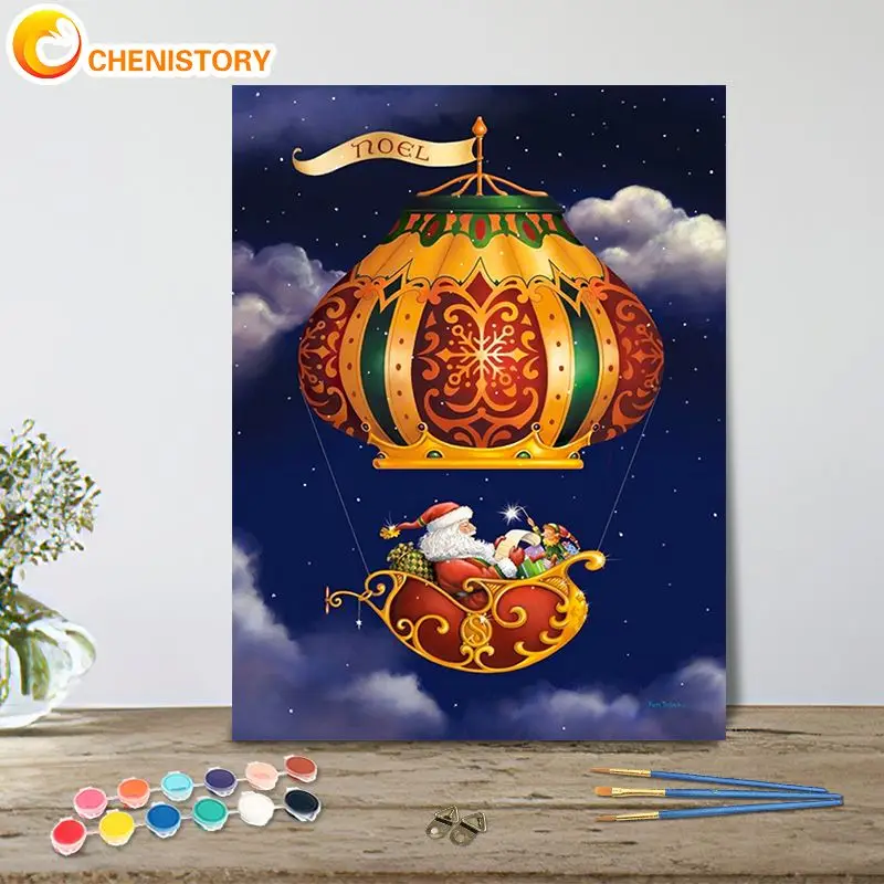

CHENISTORY 5D Diy Diamond Painting Santa Claus Rhinestone Kit Diamond Embroidery Christmas Gifts Cross Stitch Home Decoration