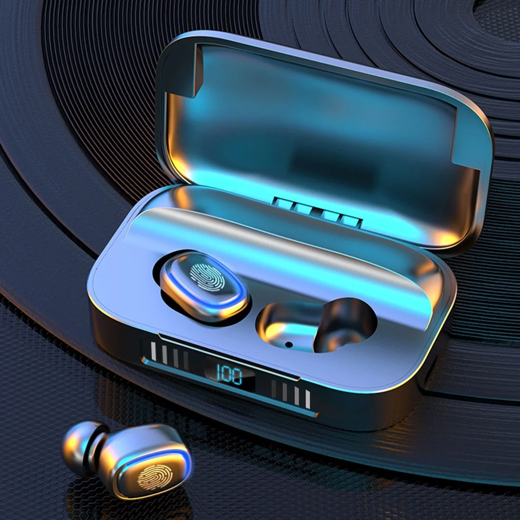 

TWS 208 Wireless Headphones Bluetooth-compatible 5.1 Earphone Sports Waterproof Earbuds Headsets With Mic Charging Box 1500mAh