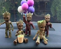 car interior decoration personality groot action figure sitting model anime mini doll car goods interior decoration accessories