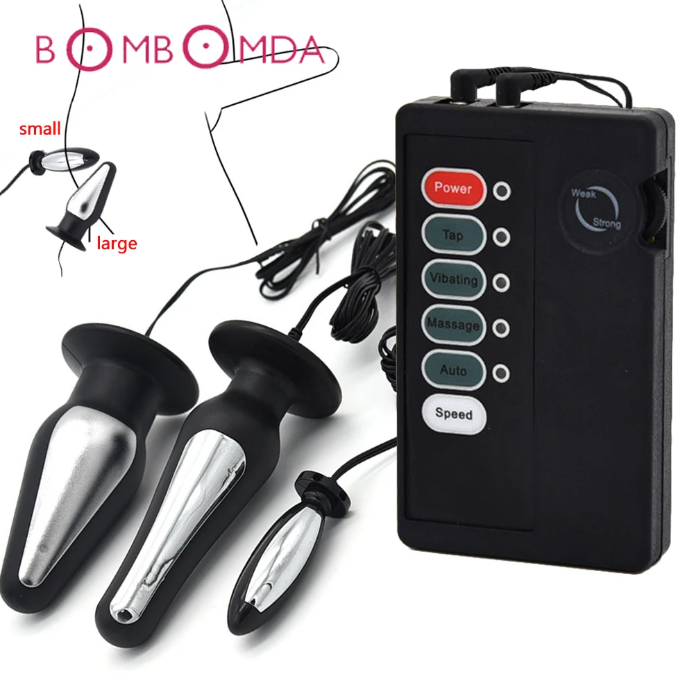 Electric Shock Anal Vibrator Adults Sex Toys G spot Stimulator Medical Themed Big Dildo Plug For Men Prostate Massager | Красота и