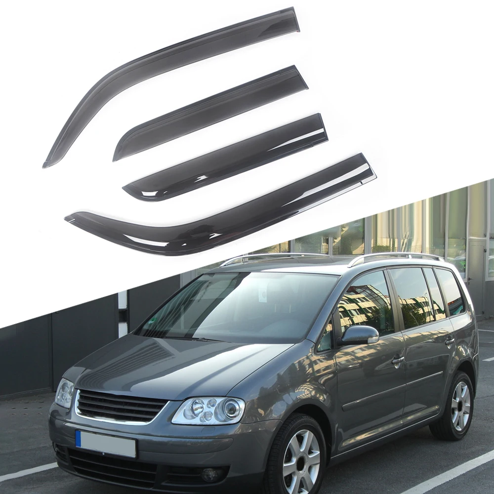 

Козырек для боковых окон Volkswagen Touran 2003-2016, 5 дверей, черный тонированный
