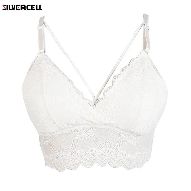 Сексуальный женский кружевной бюстгальтер без косточек цветочный бюстье