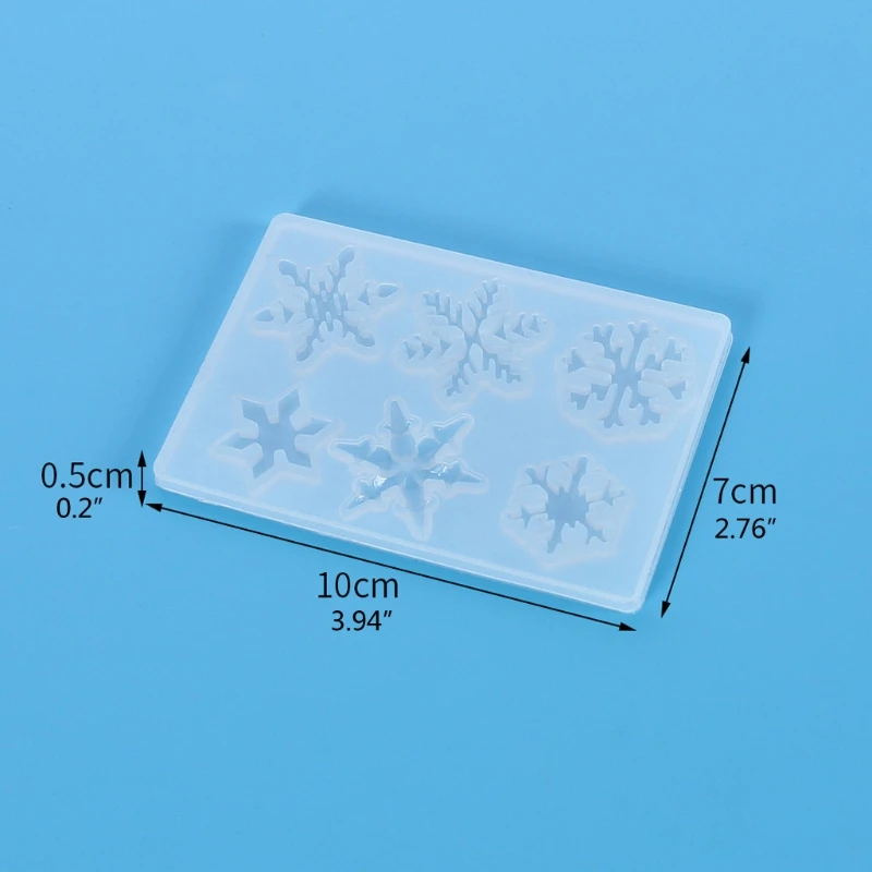 

6-Cavity Snowflake Resin Molds Snowflake Pendant Silicone Casting Molds Epoxy Resin Christmas Decorations Mold Crafts