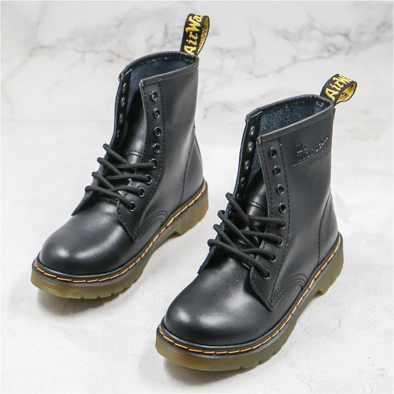 Мужские и женские классические ботинки Dr.Martens ботильоны из гладкой кожи с 8