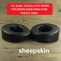 sheepskin ear pads for audio technica ath w5000 replacement earpads cushion for denon d2000 d5000 d7000 fostex th900 headphones