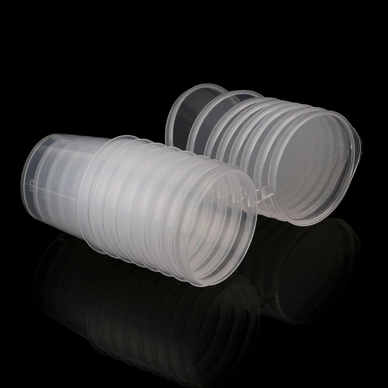 100Pcs 25ml Small Plastic Disposable Sauce Cups With Lid Food Storage Containers Boxes | Дом и сад