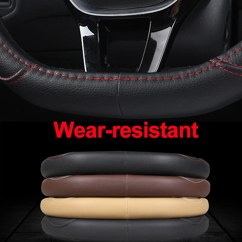Крышка рулевого колеса автомобиля funda volante D форма PU кожа для Haval F7 F7X D Тип оплетка на рулевое колесо Стайлинг автомобиля