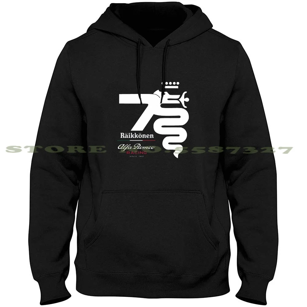 

Alfa Romeo Racing Team 2019 Streetwear Sport Hoodie Sweatshirt Alfa Romeo Racing Cloverleaf Logo Kimi Raik Iceman Ice Man