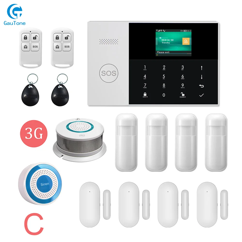 GT-007-3G-PG105-C DHL PG105 wifi GSM/3g GPRS домашняя интеллектуальная безопасность беспроводная сигнализация противопожарная защита приложение дистанционное управление - Цвет: GT-007-3G-PG105-C