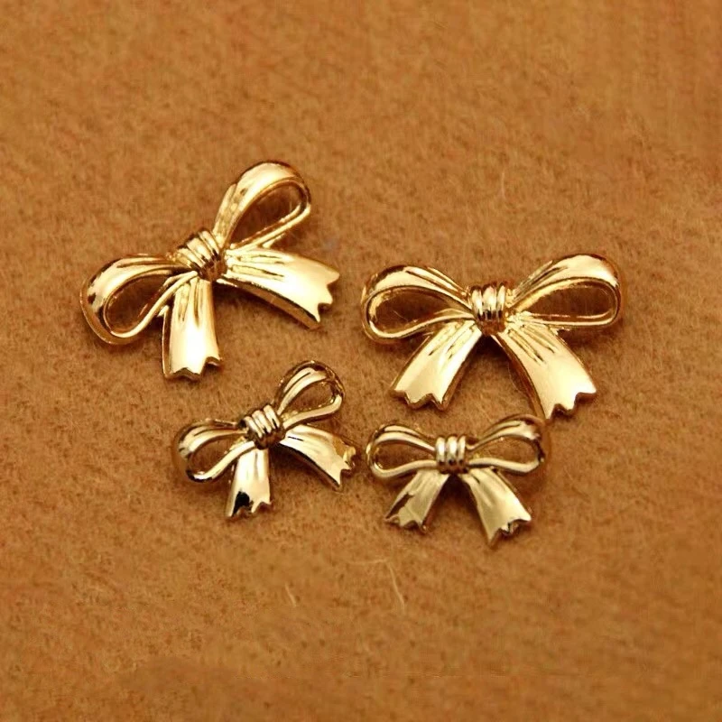 

10pcs 15/20/30mm Metal Buttons for Clothing Cute Bow Design Clothes Buttons for Coat Embellishments for Clothing Fashion Buttons