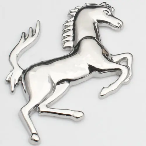 

2019 New Stickers Silver Gold Metal Stainless for Horse Style Horse Badge Emblem 3D Metal Car Stickers