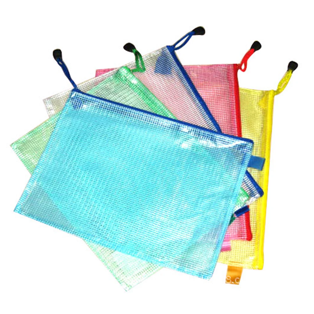 

A3/A4/A5/A6/B4/B5/B6 Grid Transparent Document Bag PVC Zipper Stationery Pouch Filing Products Bag