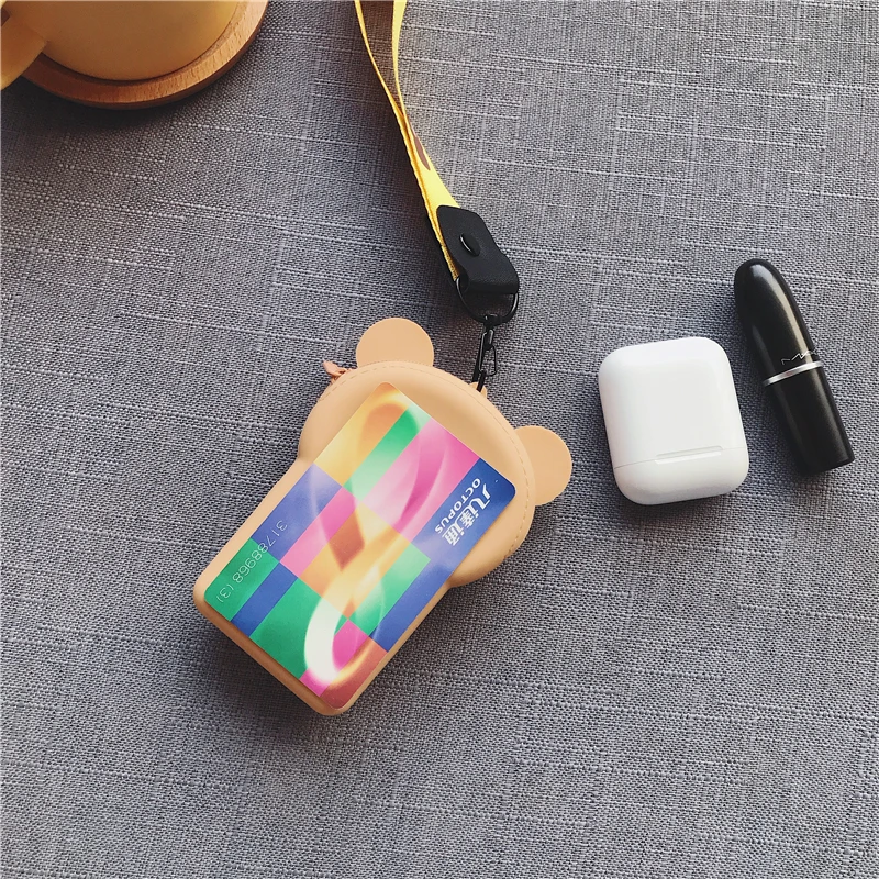 Мультяшный Кошелек для монет с ремнем сумка кавайная силиконовая Kitty сумки