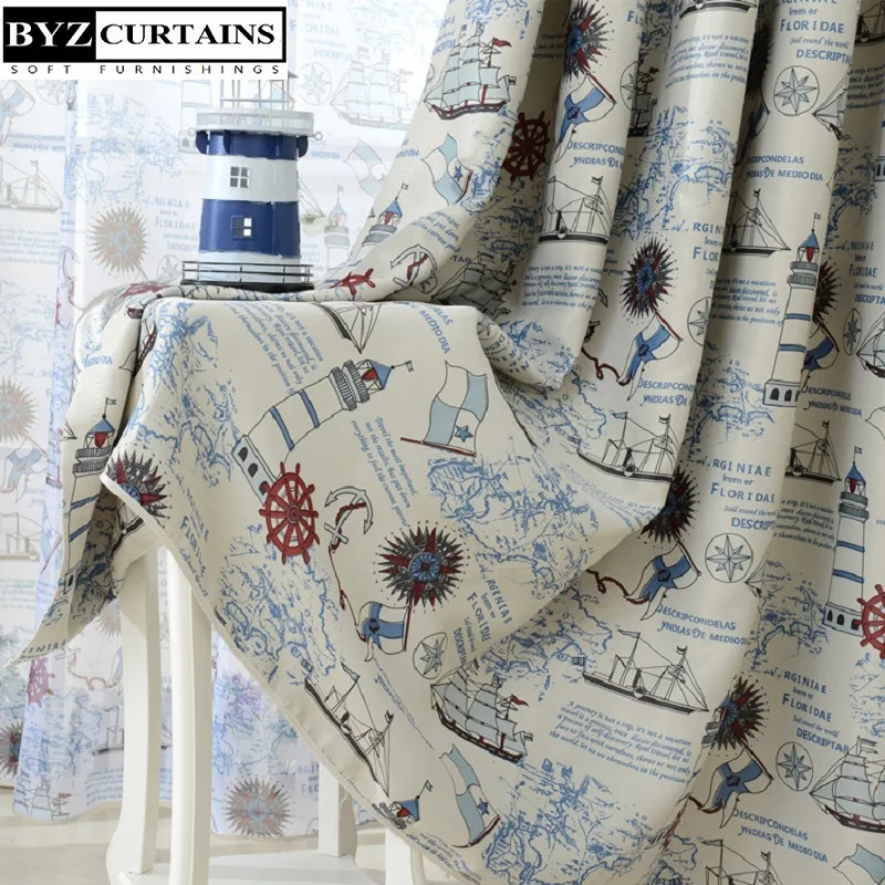 Новые шторы для столовой гостиной спальни детской парусной ткани мальчиков