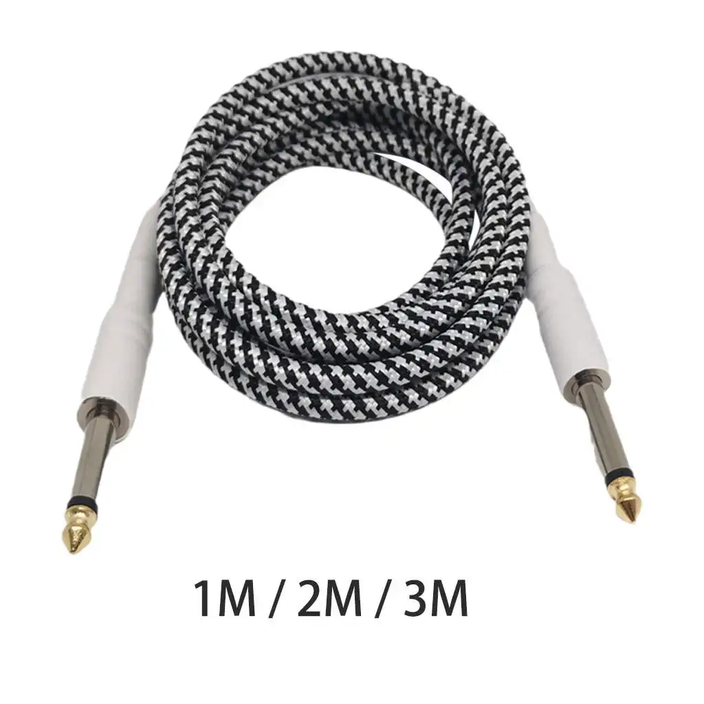 

6.35mm Guitar Cable Noise Reduction Electric Shielding Bass Connecting Line Instrument Cable for Musical Instruments Deep Bass