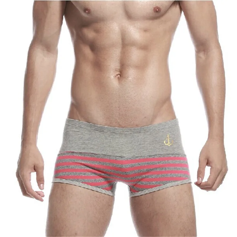 

Men's underwear Boxers 100% Cotton Navy Fashion Designer boxers male underwear