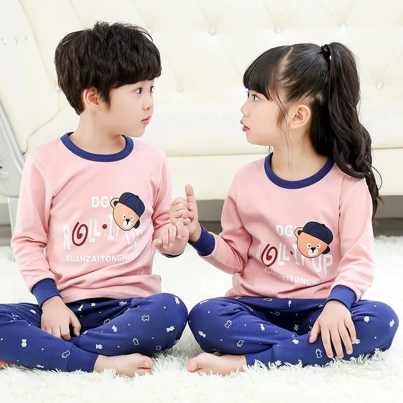 Детские пижамы 2020 зимняя одежда для сна девочек и мальчиков Одежда младенцев