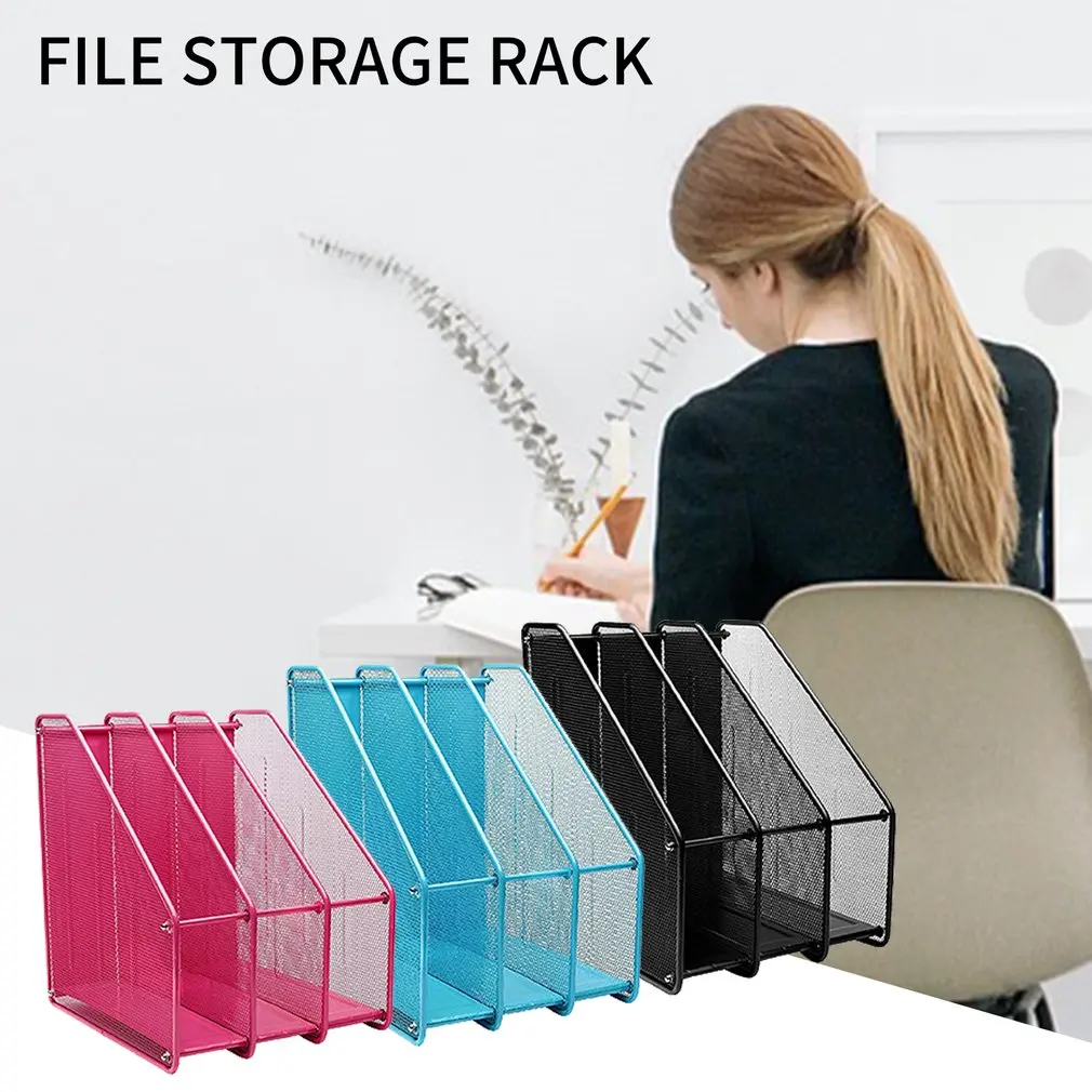 Держатель для офисных книг легко собрать тройной стеллаж хранения документов из