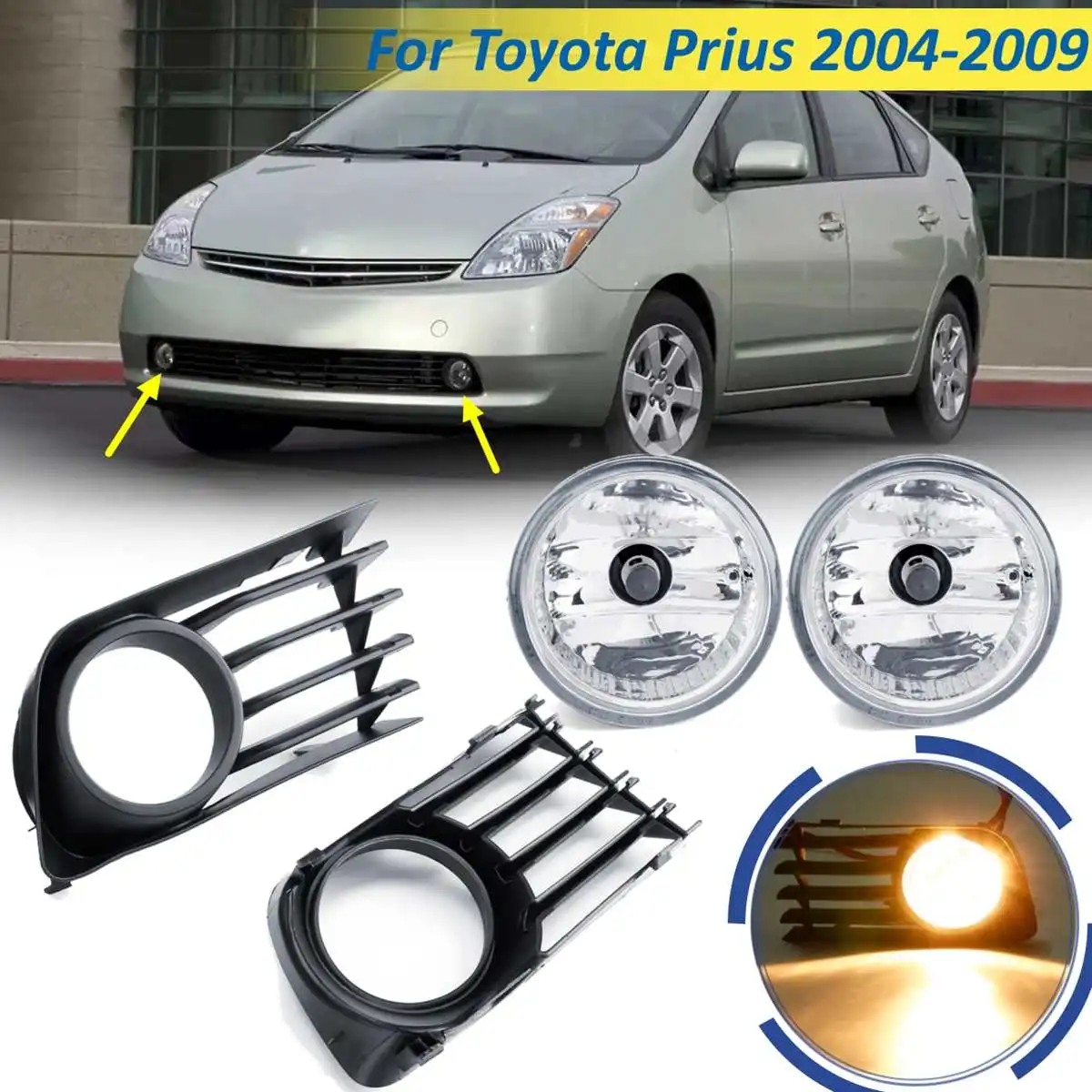 Чехол на 12 В для Toyota Prius 2006 2009 противотуманный светильник автомобильный в сборе